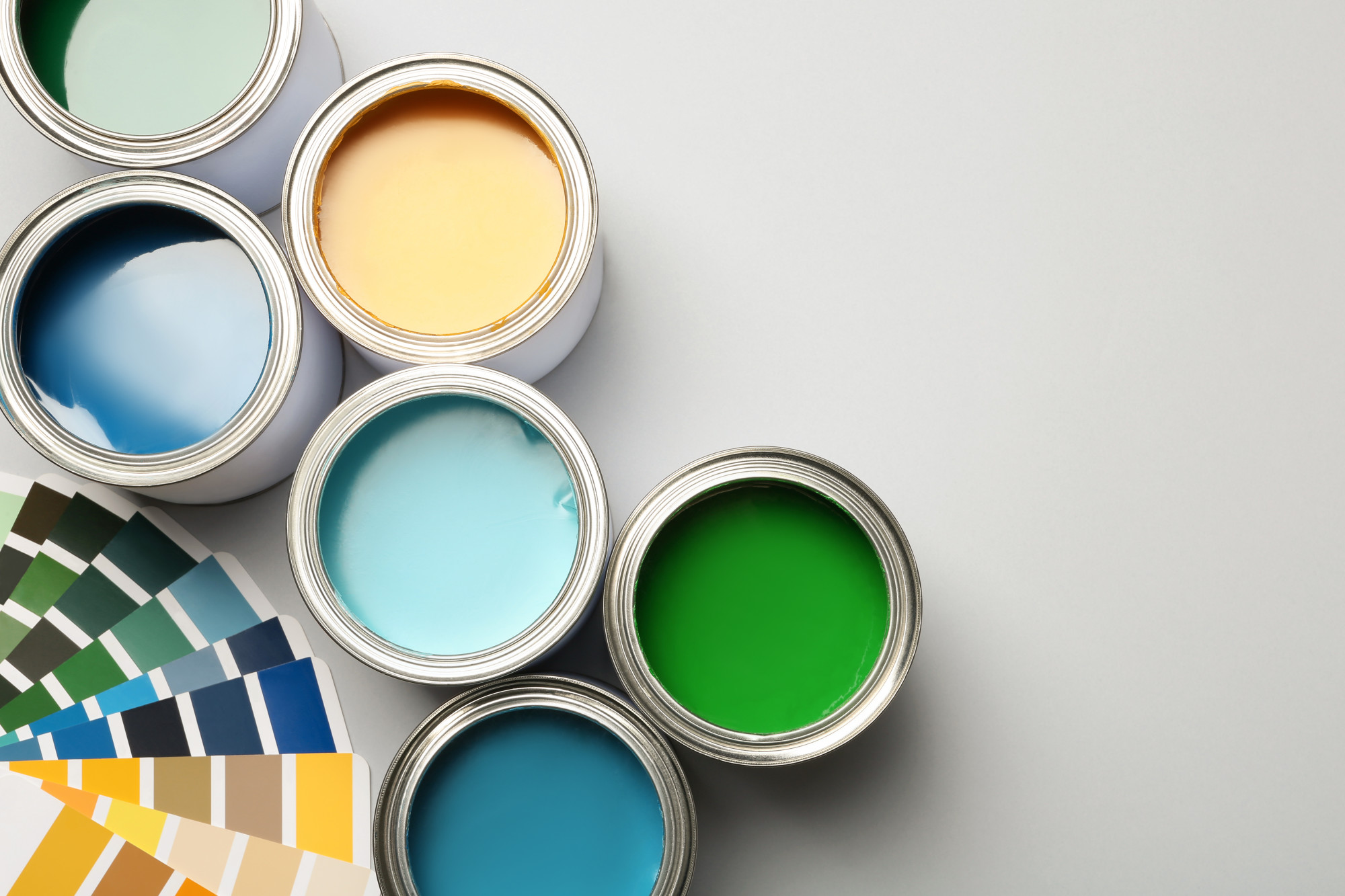 image of paint bucket and color palette